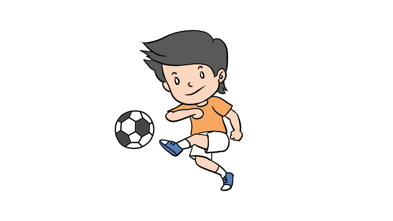 足球人物漫画绘画图片