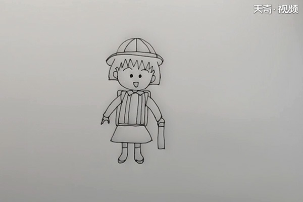 樱桃小丸子简笔画插图7 樱桃小丸子简笔画