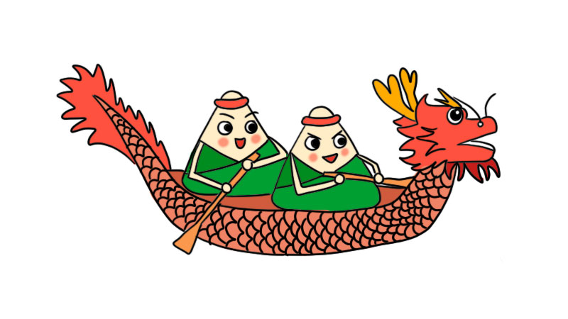 赛龙舟图片简笔画