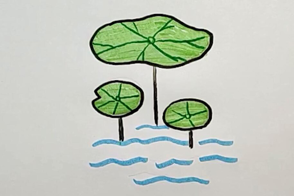 荷叶怎么画漂亮又简单 画荷叶最简单的画法简单又漂亮