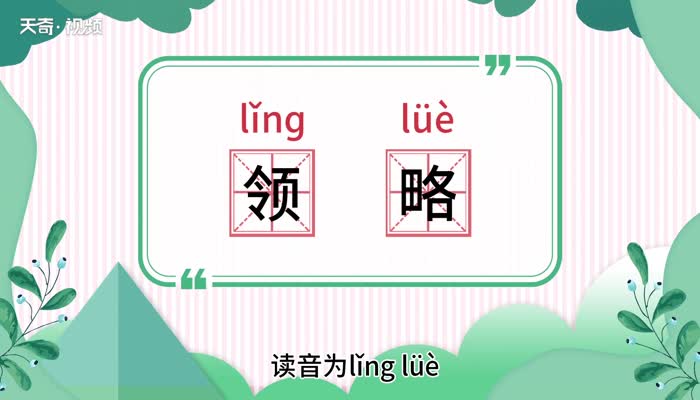 领略的意思 领略的意思是什么