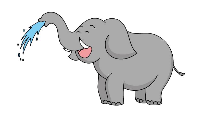 大象简笔画教程