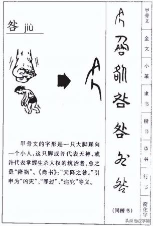 咎怎么读？上面一个“处”下面一个“口”念什么字?