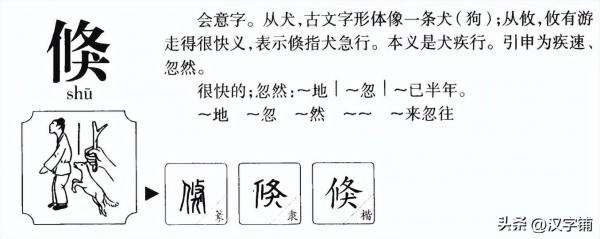 倏怎么读?倏的读音和意思!插图2 倏怎么读?倏的读音和意思!