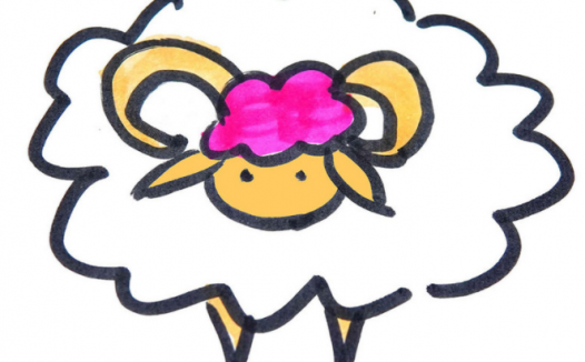 慢羊羊简笔画,彩色的慢羊羊怎么画