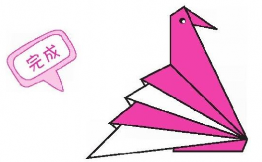 水鸟折纸教程：水鸟怎么折？（美丽的水鸟折纸）