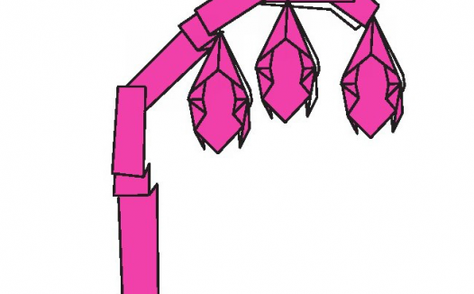 吊钟花折纸教程：吊钟花怎么折？（弯弯吊钟花折纸）