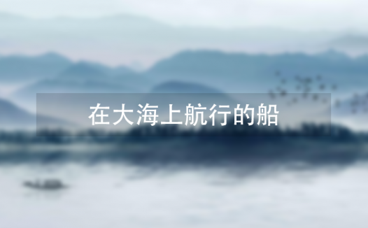 在大海上航行的船