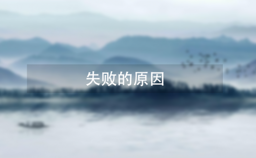 失败的原因