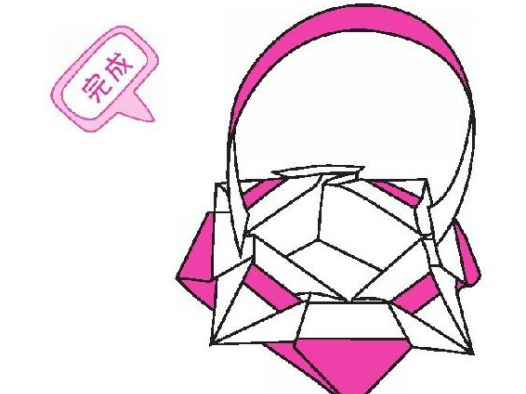 花篮折纸教程:花篮怎么折?(漂亮的花篮折纸)