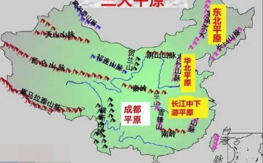 中国三大平原是哪三个,中国三大平原分布图