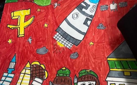 童心向党儿童手绘画简单又好看(童心向党、喜迎二十大少儿绘画素材)