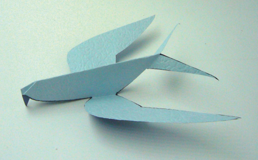 「儿童剪纸手工游戏:动物篇」:小燕子剪纸,小燕子怎么剪?