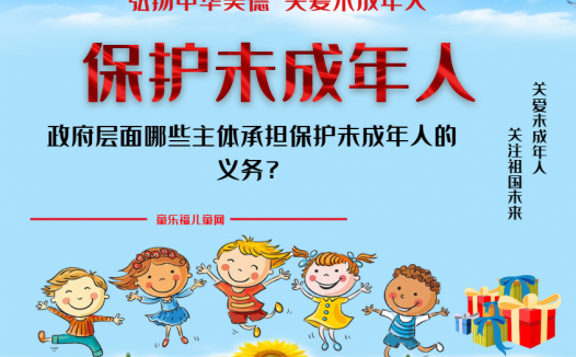 「保护未成年人：政府保护」政府层面哪些主体承担保护未成年人的义务？