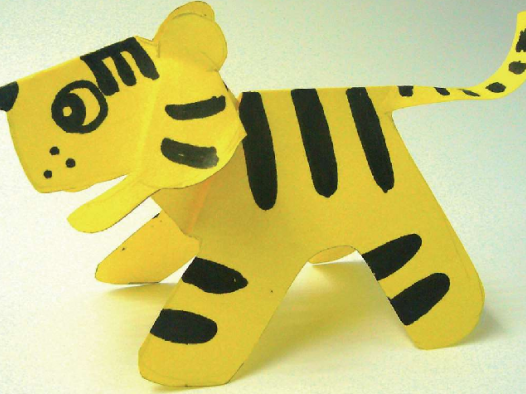 「儿童剪纸手工游戏:动物篇」:虎虎生威剪纸,老虎怎么剪?