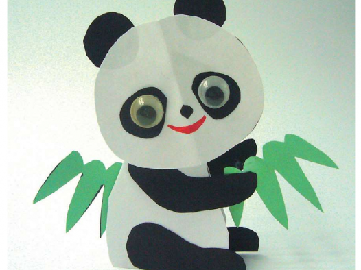 「儿童剪纸手工游戏:动物篇」:国宝——熊猫剪纸,熊猫怎么剪?