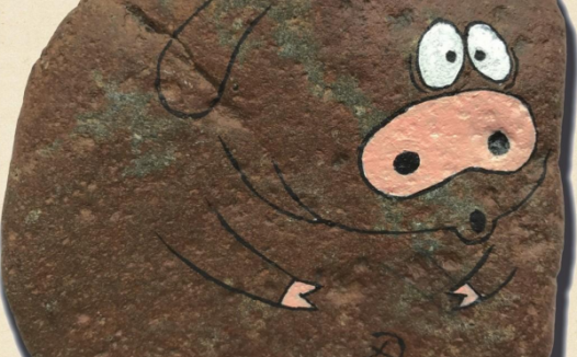 「石头画教程」小猪两篇