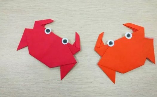 螃蟹怎么折?螃蟹的折法简单又漂亮(螃蟹折纸附图解)