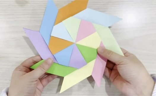 卡纸七彩飞镖怎么折？七彩飞镖的折法简单又漂亮（七彩飞镖折纸附图解）