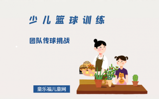 「少儿篮球训练游戏:传球」团队传球挑战