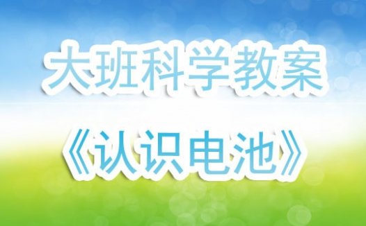 幼儿园大班科学教案《认识电池》