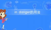 短语in danger的意思及用法